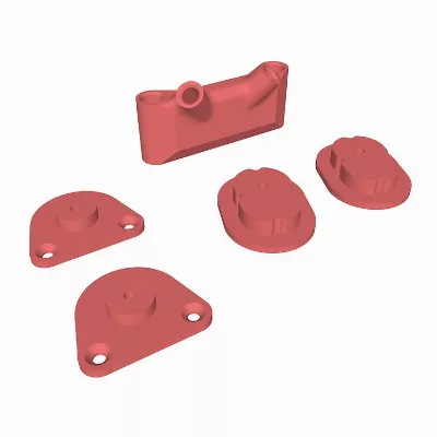 iFlight AOS V5 DJI O4 Air Unit Pro Adapter Set 3D Druck TPU Rot Transparent