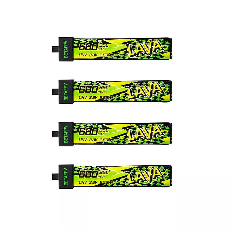 BetaFPV LAVA II Lipo Akku 95C LiHV 680mAh 1S 4 Stück