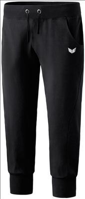 Erima 3/4 Sweathose mit Bändchen schwarz 210200